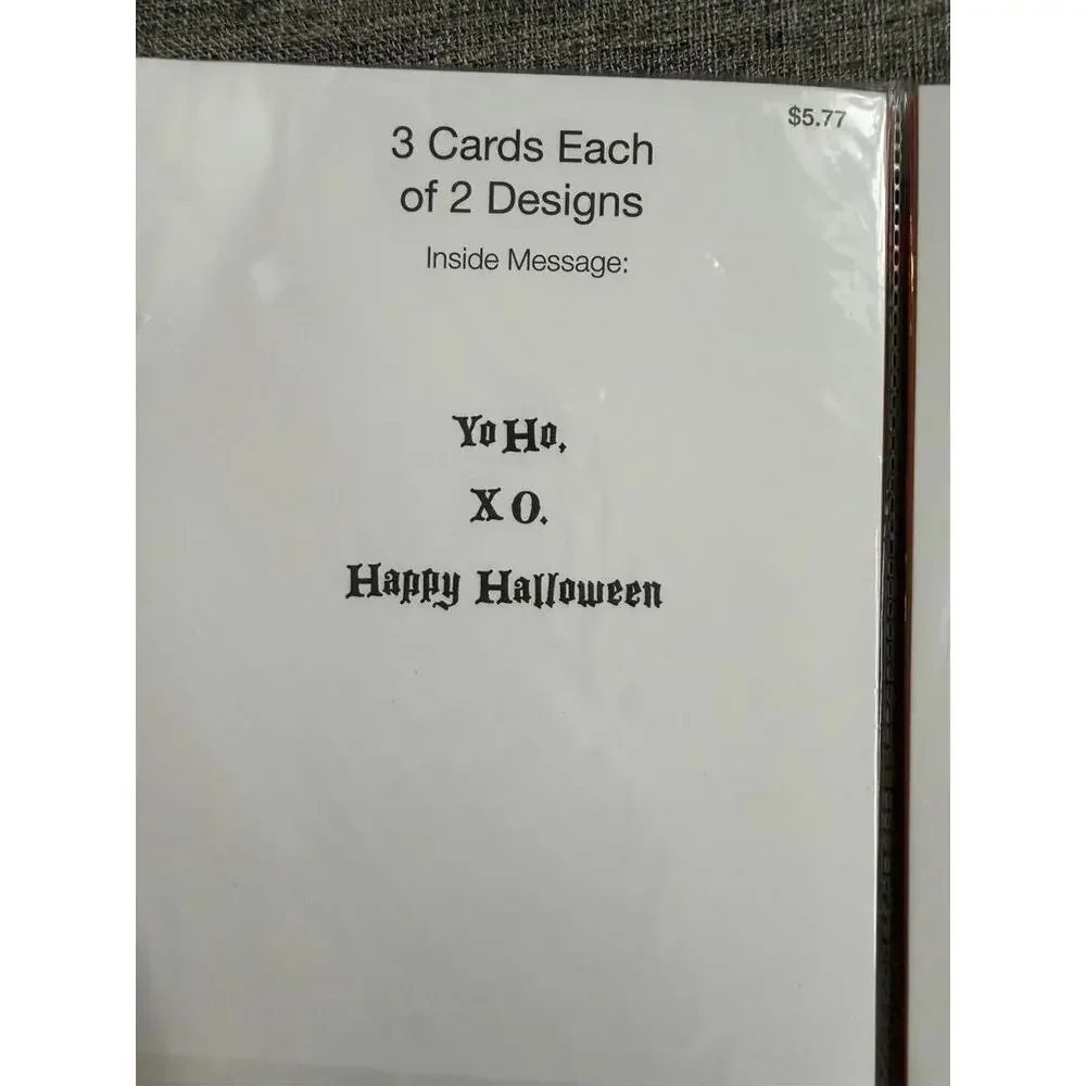 Vintage Halloween Cards 4 x 6 1/4 American Greetings 6 Pack Dog Cat Sealed